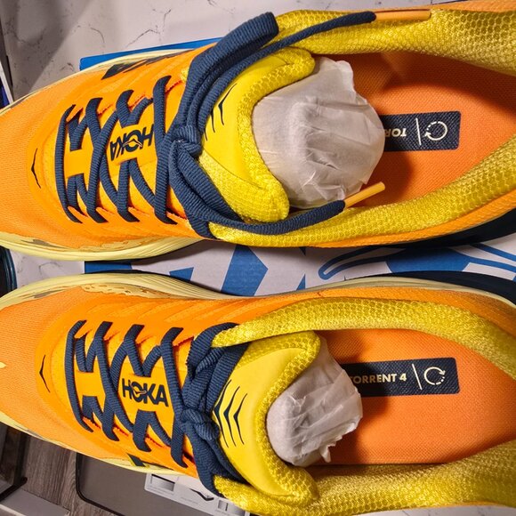 Hoka Torrent 4 Mens Size 12 1155115-SBLT Trail Running Shoes Sun Coral/Blue NEW - Picture 8 of 10